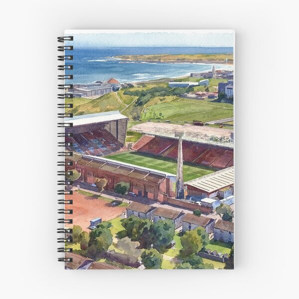 Item preview, Historic Pittodrie Stadium Aberdeen Aerial Watercolour designed and sold by ArtworkNorth.
