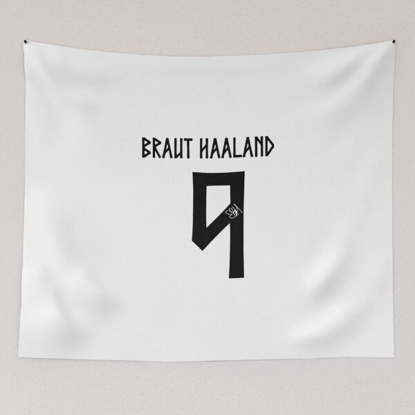 Item preview, Erling Haaland Norway World Cup Signature black designed and sold by eckstromvan.
