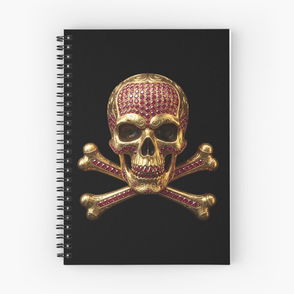 Item preview, Golden Skull Crossbones Ruby Jewel Luxury Art designed and sold by LuisWorks.