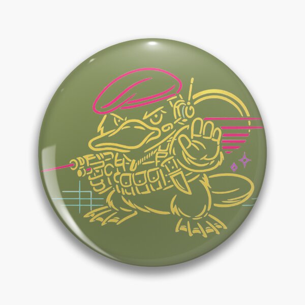 Item preview, Minimalist Synthwave Platypus Commando designed and sold by KungPowUnicorn.