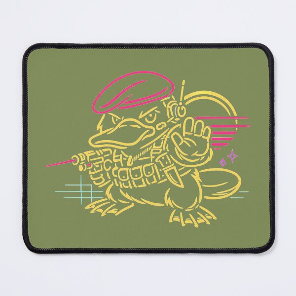 Item preview, Minimalist Synthwave Platypus Commando designed and sold by KungPowUnicorn.