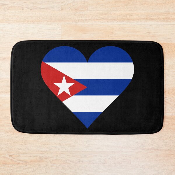 Aperçu de l'œuvre Drapeau cubain en forme de cœur | Symbole patriotique « J'aime Cuba » créée et vendue par NTGUILTY.