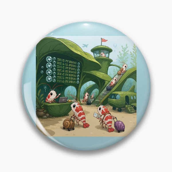 Item preview, Funny Shrimp Airport Aquarium Travel designed and sold by SimplePoDesign.