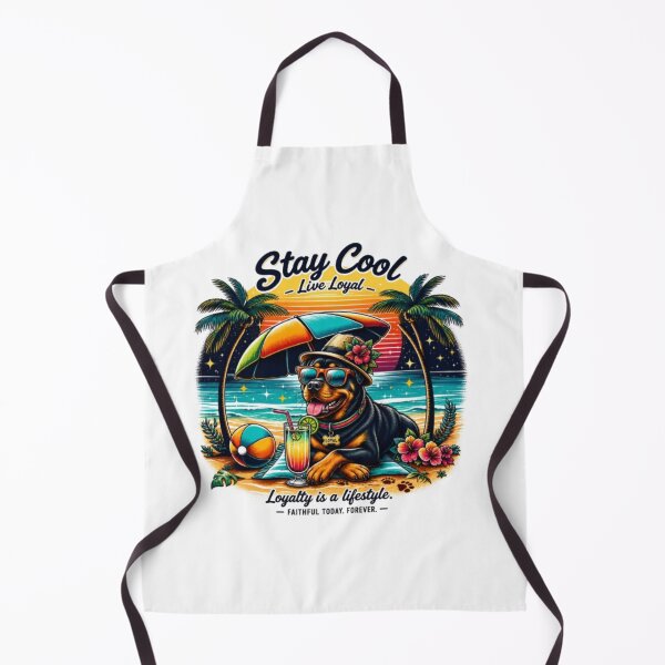 Item preview, Stay Cool Live Loyal – Tropical Beach Dog Sunset | Loyalty Quote designed and sold by PixelStyle Studio.