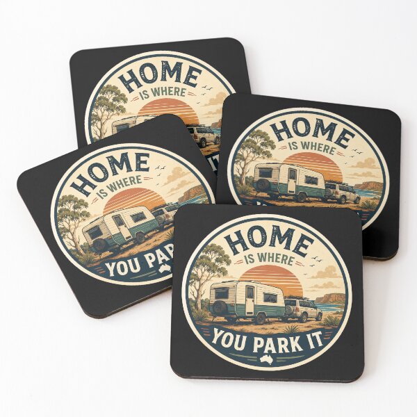 Item preview, Home Is Where You Park It Funny Australian Caravan Grey Nomad  designed and sold by Yellowriversss.