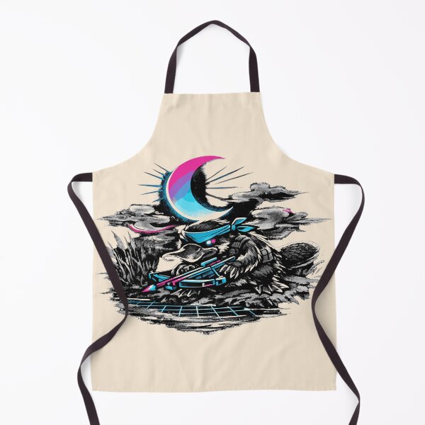 Item preview, Sumi-E Neon Retro Platypus Commando Night Ops designed and sold by KungPowUnicorn.