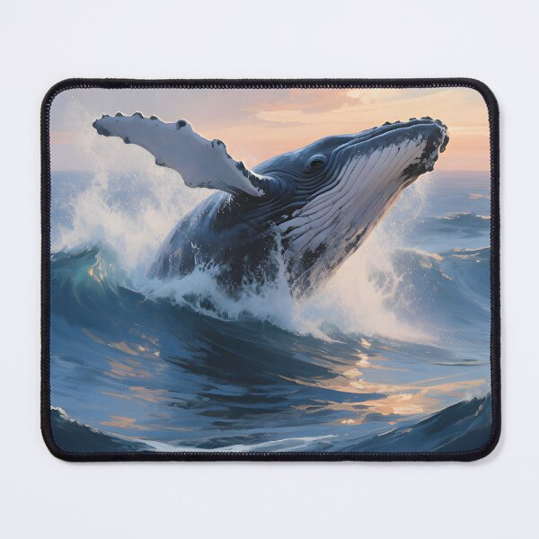 Item preview, Powerful Whale Ocean Waves Wall Art Print designed and sold by Pixuprint.