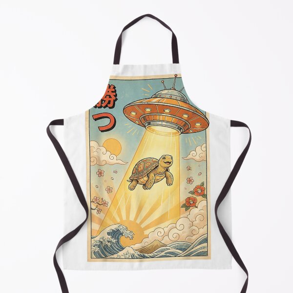 Item preview, Tortoise UFO Vintage Japanese Art, Funny Tortoise T-Shirt designed and sold by kevincuellar.