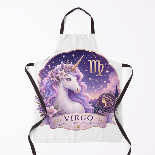 Item preview, Virgo Unicorn Galaxy Floral Practical Kind Zodiac Art designed and sold by Zodiac Celestial Art.