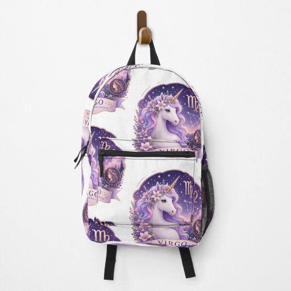 Item preview, Virgo Unicorn Galaxy Floral Practical Kind Zodiac Art designed and sold by Zodiac Celestial Art.