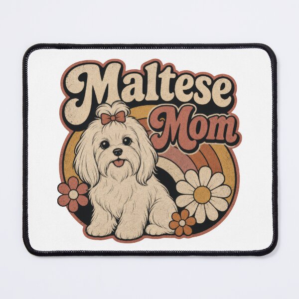 Item preview, Maltese Mom Funny Maltese pet dog puppy vintage design for Maltese owners and Maltese lovers designed and sold by LD ART.