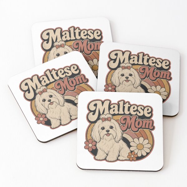 Item preview, Maltese Mom Funny Maltese pet dog puppy vintage design for Maltese owners and Maltese lovers designed and sold by LD ART.