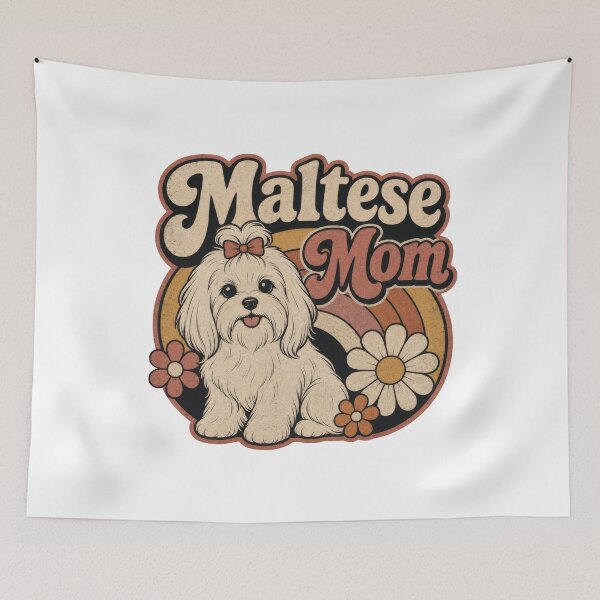 Item preview, Maltese Mom Funny Maltese pet dog puppy vintage design for Maltese owners and Maltese lovers  designed and sold by LD ART.