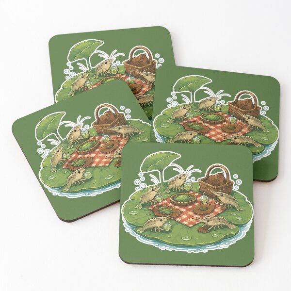 Item preview, Shrimp Picnic Cute Freshwater Aquarium Friends designed and sold by SimplePoDesign.
