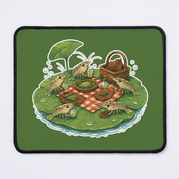 Item preview, Shrimp Picnic Cute Freshwater Aquarium Friends designed and sold by SimplePoDesign.