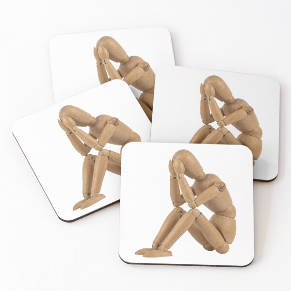 Item preview, sad wooden figure designed and sold by CornershopTee.