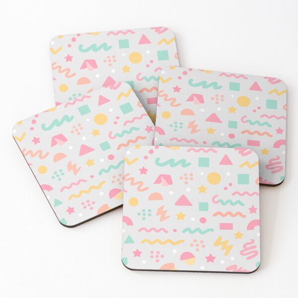 Item preview, Pastel Memphis Pattern – Cute Geometric Shapes Design designed and sold by SoftSproutstu.