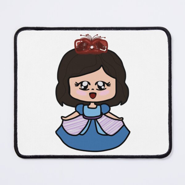 Item preview, Princess Cute Chibi Anime Royal Blue Gown Illustration designed and sold by TheTouchArt.