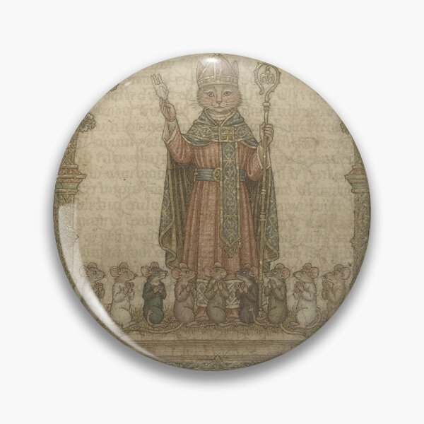 Item preview, Medieval Cat Bishop Blessing Mice designed and sold by PictorialWhimsy.