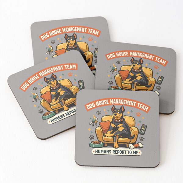 Item preview, Dog House Management Team Doberman Humor designed and sold by Concrete Coffee Studio.