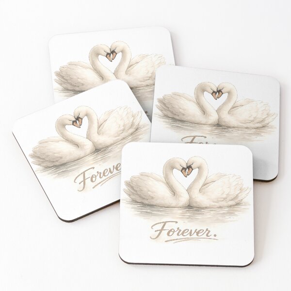 Item preview, Romantic Swan Couple Watercolor T-Shirt | Forever Love Birds Art designed and sold by ModernPaws.