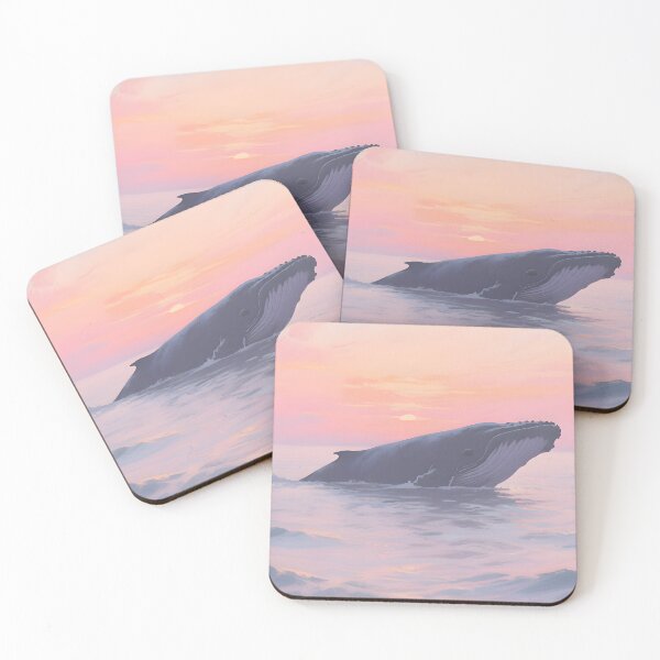 Item preview, Calm Whale Sunset Ocean Relaxing Wall Art designed and sold by Pixuprint.