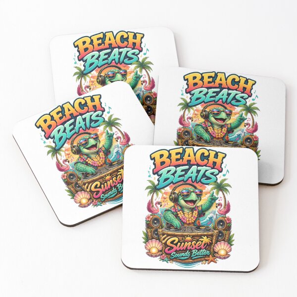 Item preview, Beach Beats Turtle DJ Sunset designed and sold by Sovereign Supply Co..