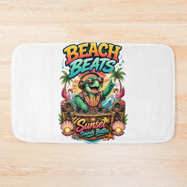 Item preview, Beach Beats Turtle DJ Sunset designed and sold by Sovereign Supply Co..