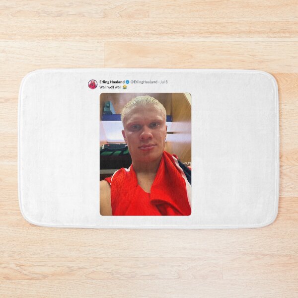 Item preview, Erling Haaland Well Well Well Selfie Soical Post designed and sold by DonetTrent.