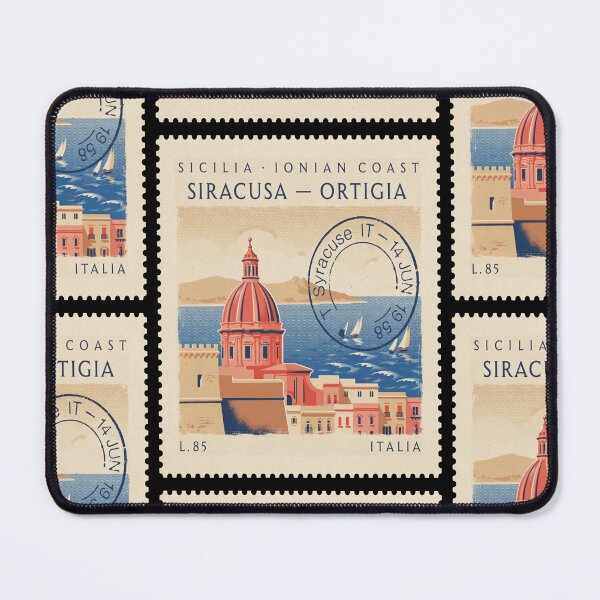 Item preview, Syracuse Ortigia Sicily Postage Stamp Travel Sticker designed and sold by stickercuffs.