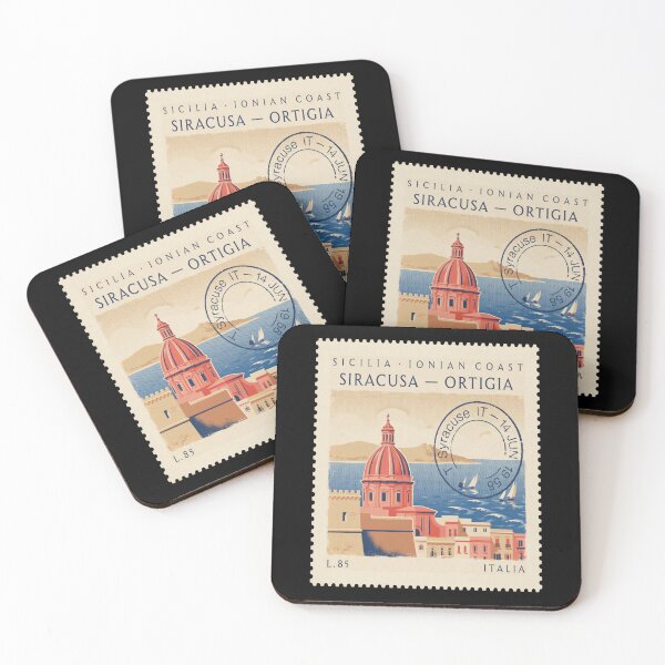 Item preview, Syracuse Ortigia Sicily Postage Stamp Travel Sticker designed and sold by stickercuffs.