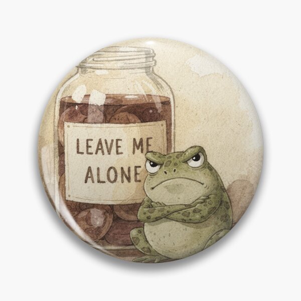 Item preview, Grumpy Toad LEAVE ME ALONE Jam designed and sold by PictorialWhimsy.