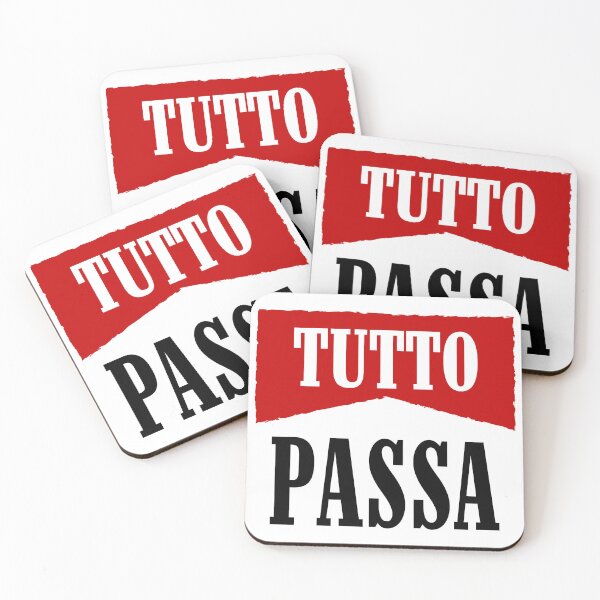 Item preview, Tutto Passa Italian Quote Vintage Retro designed and sold by artCreativeColony.