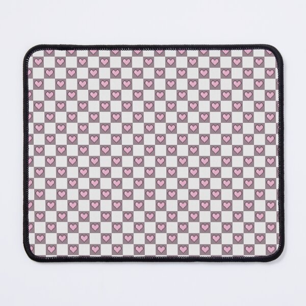 Item preview, Pink Pixel Heart Checkerboard Pattern | Cute Kawaii Retro Pixel Art designed and sold by Little Dora Art.