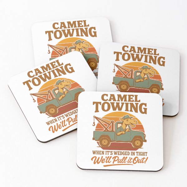 Item preview, Camel Towing  Funny Retro Pun Tow Truck Humor Design designed and sold by alinejosin.