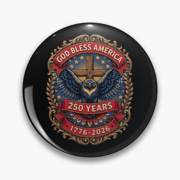 Item preview, God Bless America Eagle Cross 250 Years 1776-2026 Patriotic Semiquincentennial V1 designed and sold by DarylWelsh2024.