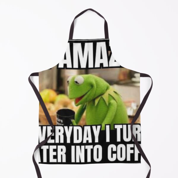 Item preview, I Turn Water Into Coffee Everyday Funny Kermit Meme designed and sold by ElBler.
