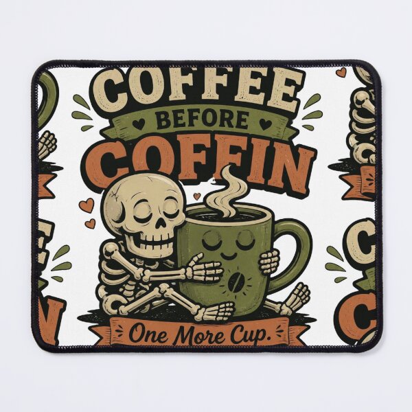 Item preview, Coffee Before Coffin Funny Skeleton Coffee T-Shirt designed and sold by Ecocrushstudio.