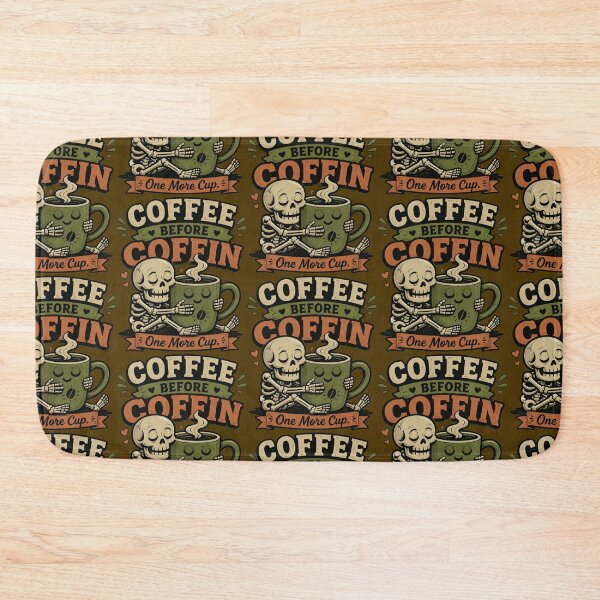 Item preview, Coffee Before Coffin Funny Skeleton Coffee T-Shirt designed and sold by Ecocrushstudio.