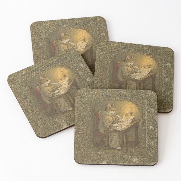 Item preview, Medieval Cat Cartographer designed and sold by PictorialWhimsy.