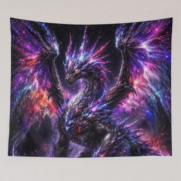 Item preview, Cosmic Galaxy Dragon – Celestial Nebula Fantasy Dragon Art designed and sold by DrakariArt.