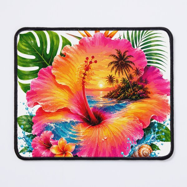 Item preview, Tropical Hibiscus Island Sunset designed and sold by JasKei-Designs.