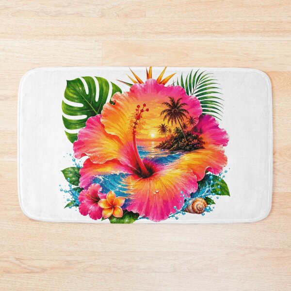 Item preview, Tropical Hibiscus Island Sunset designed and sold by JasKei-Designs.