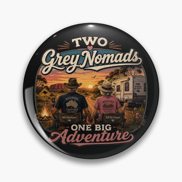 Item preview, Two Grey Nomads One Big Adventure Roaming Together Funny Couple Retirement designed and sold by Yellowriversss.