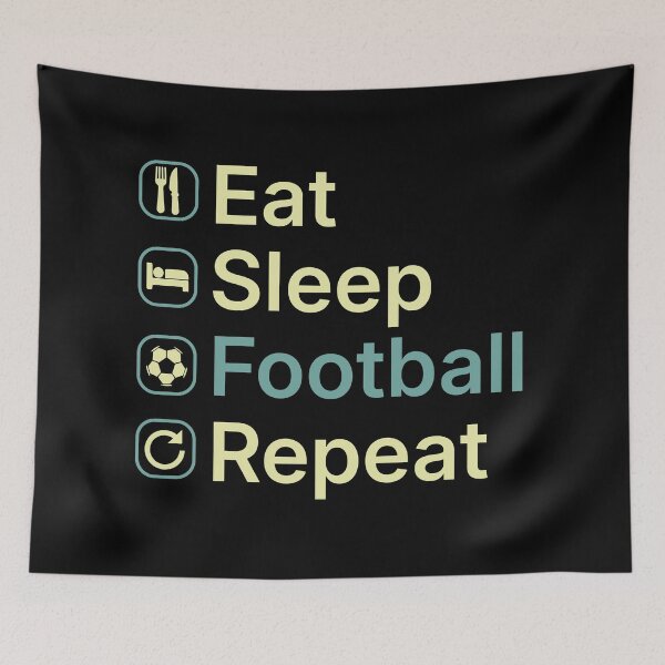 Item preview, Eat Sleep Soccer Repeat Funny Football Fan Gift designed and sold by clickbongski.