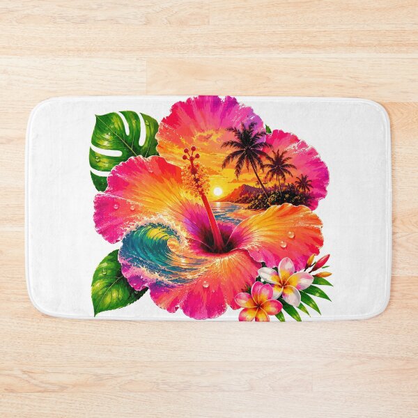 Item preview, Tropical Hibiscus Ocean Sunset designed and sold by JasKei-Designs.