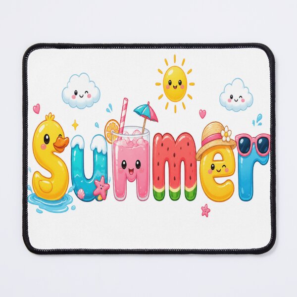 Item preview, Cute Kawaii Summer Typography - Fun Cartoon Beach Vacation Text designed and sold by ToonyTeez.