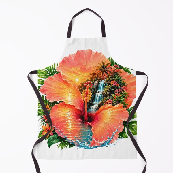 Item preview, Tropical Hibiscus Waterfall Sunset designed and sold by JasKei-Designs.