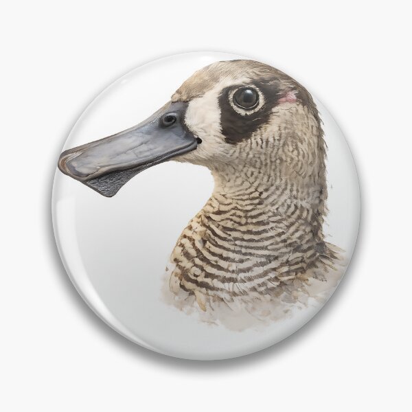 Item preview, Pink-Eared Duck Portrait Watercolour designed and sold by Jaruart.