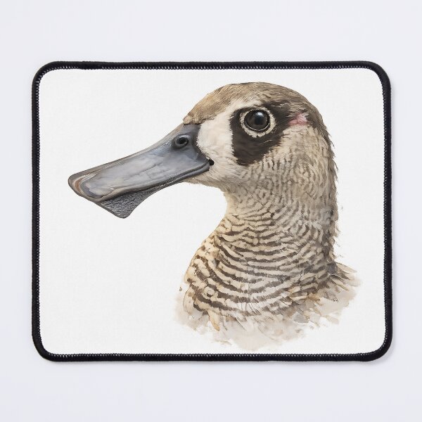 Item preview, Pink-Eared Duck Portrait Watercolour designed and sold by Jaruart.